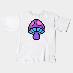 Bisexual/Biromantic Mushroom Discrete Pride Flag Kids T-Shirt